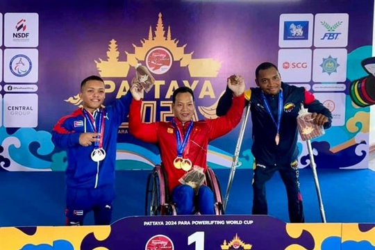 Vietnam's disabled weightlifting team ranks 6th in World Para Powerlifting