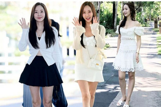 Tham khảo Park Min Young những set váy ngắn trẻ trung cho tuổi U40