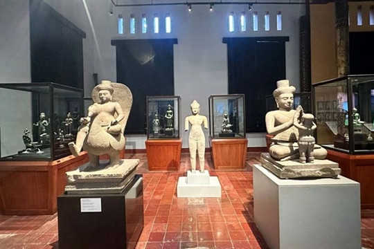 Repatriated artefacts on display at Cambodia’s National Museum

