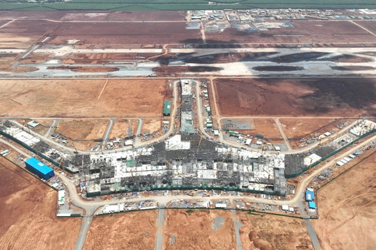 Ngắm 'trái tim' sân bay Long Thành sau 10 tháng khởi công