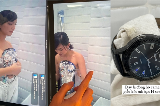 Police investigate after a model discovers hidden camera in toilet

