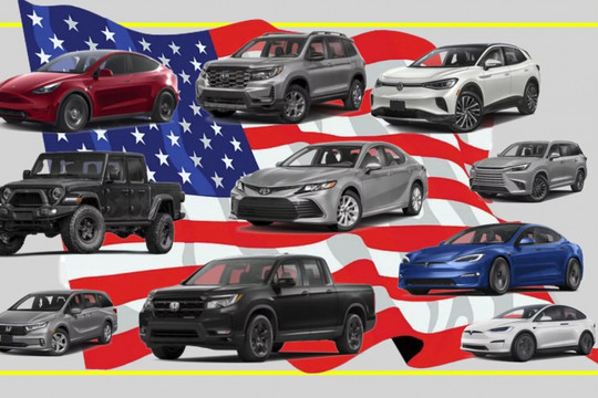 Top 10 mẫu xe được sản xuất nhiều nhất tại Mỹ