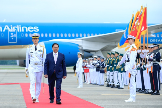Lễ đón Thủ tướng Phạm Minh Chính và Phu nhân thăm Hàn Quốc