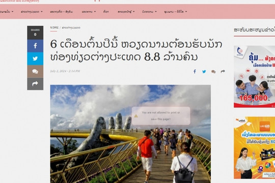 Lao newspaper hails Vietnamese tourism growth rate