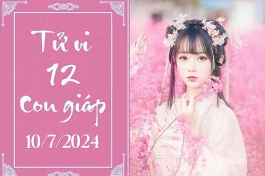 Tử vi 12 con giáp ngày 10/7/2024: Thìn thuận lợi, Thân chậm trễ