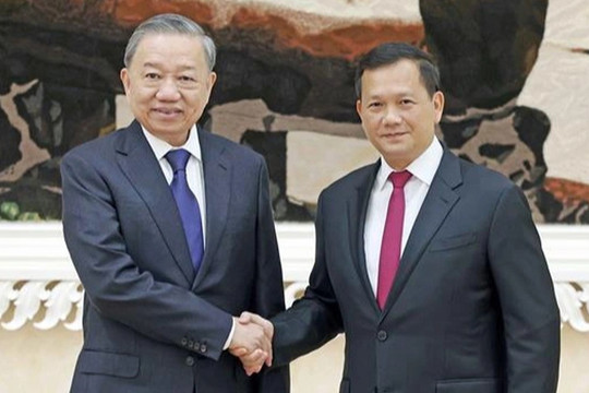 Chủ tịch nước Tô Lâm hội đàm với Thủ tướng Campuchia Hun Manet