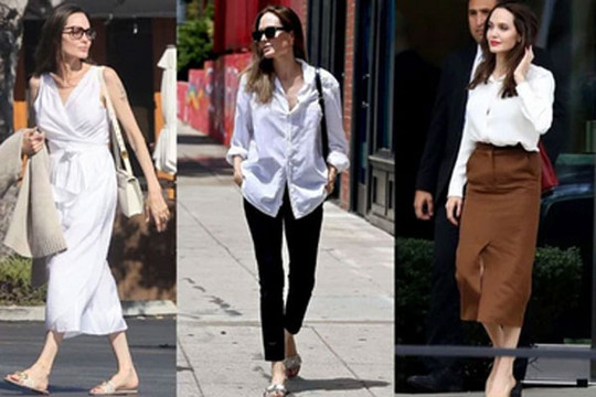 Phụ nữ trên 40 tuổi nên tham khảo Angelina Jolie để chinh phục xuất sắc phong cách thời trang tối giản