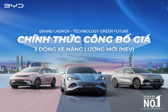 Hãng xe điện BYD gia nhập thị trường Việt Nam, bán ra 3 mẫu xe điện mới