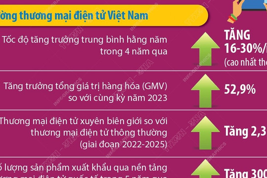 Phát triển thương mại điện tử của Việt Nam nhanh nhất ở Đông Nam Á