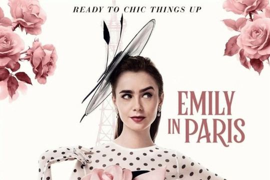UK actress dresses in Vietnamese design on Emily in Paris poster