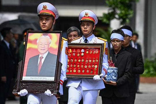 Báo chí quốc tế đưa tin về Quốc tang Tổng Bí thư Nguyễn Phú Trọng