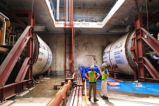 Tunnel boring begins at Nhổn-Hà Nội Station metro line