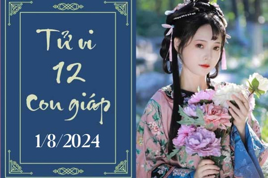 Tử vi 12 con giáp hôm nay ngày 1/8/2024: Dần thuận lợi, Thân may mắn