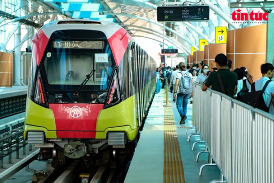 Nhổn-Hà Nội Railway Station metro begins commercial operations Thursday, offering free rides for first 15 days