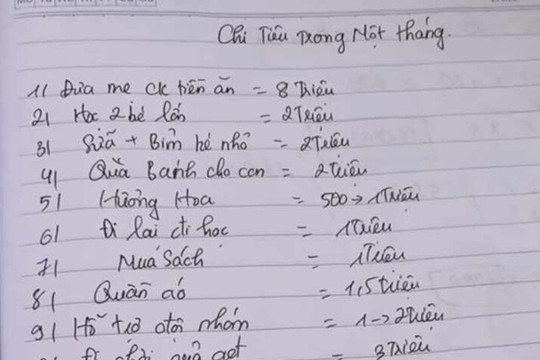 Liệt kê chi tiêu nuôi 4 con ở quê, mẹ bỉm Việt gây choáng khi tốn 50 triệu/tháng cũng chưa đủ