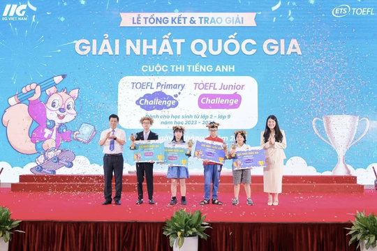 32 thí sinh đạt giải cuộc thi tiếng Anh TOEFL Primary Challenge và TOEFL Junior Challenge