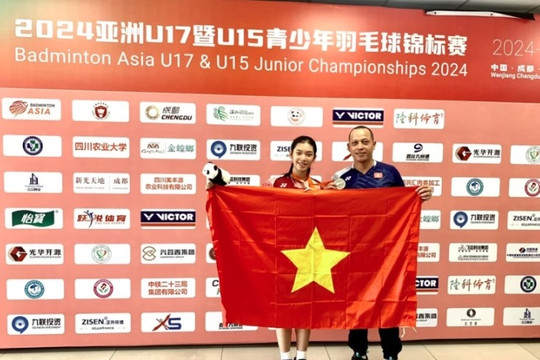 Vietnamese badminton athlete wins silver at Asian U-15 championships