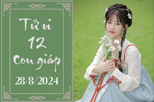 Tử vi 12 con giáp hôm nay ngày 28/8/2024: Tý khó khăn, Dần may mắn