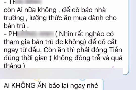 Xôn xao tin nhắn giáo viên nói học sinh 'nhìn rất nghèo'