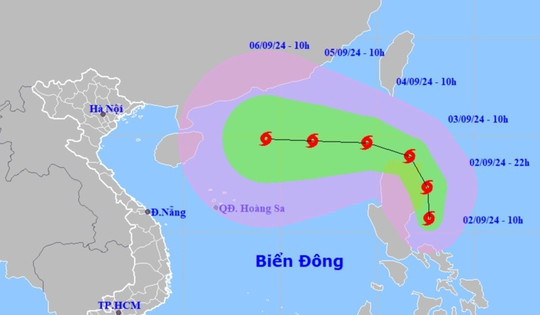 Bão Yagi giật cấp 11 hướng vào Biển Đông, dự báo có thể giật cấp 15