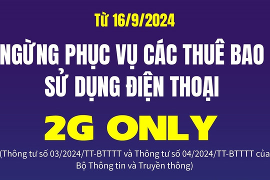 Từ 16/9/2024: Ngừng phục vụ các thuê bao sử dụng điện thoại 2G Only