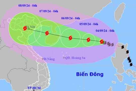 Bão Yagi đang tăng tốc, là một trong những cơn bão mạnh nhất 2024