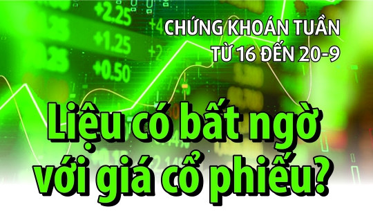 Chứng khoán tuần tới (từ 16 đến 20-9): Liệu có bất ngờ với giá cổ phiếu?