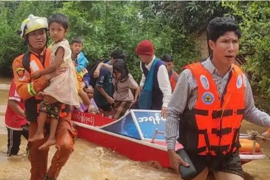 Bị ảnh hưởng nặng vì bão Yagi, Myanmar kêu gọi viện trợ