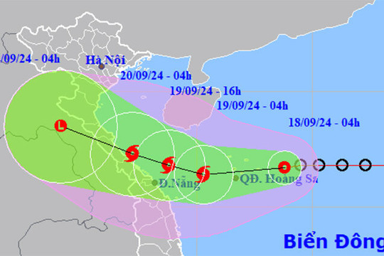 Áp thấp nhiệt đới di chuyển nhanh, hướng về Quảng Bình-Đà Nẵng