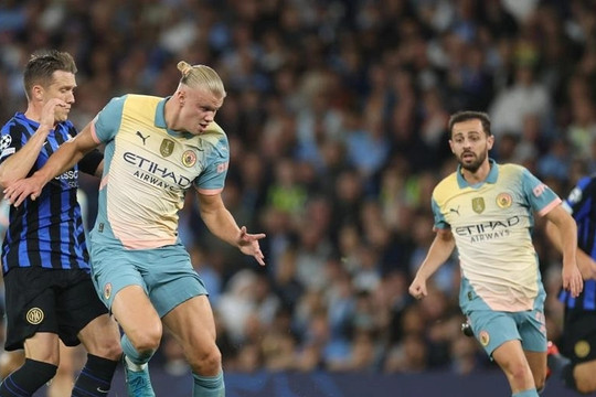 Haaland 'tắt điện', Man City bị Inter cầm chân