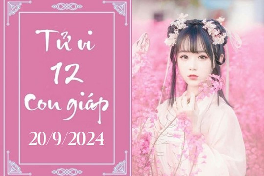 Tử vi 12 con giáp hôm nay ngày 20/9/2024: Mão may mắn, Thân thuận lợi