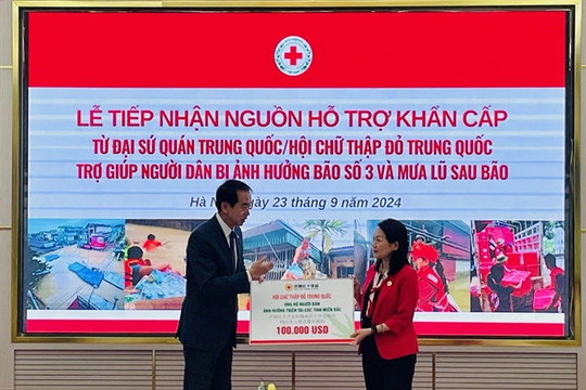 China's Red Cross Society donates US$100,000 to help Vietnamese people affected by Typhoon Yagi