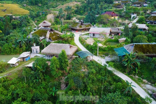 Beautiful moss-covered stilt houses in Ha Giang