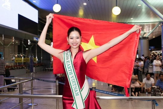 Vietnamese beauty departs for Miss Earth 2024 in Philippines