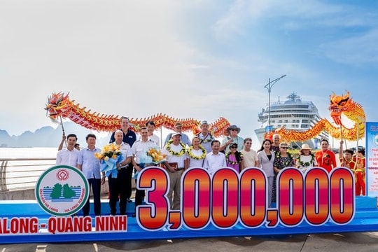 Quang Ninh welcomes three millionth foreign tourist at cruise port