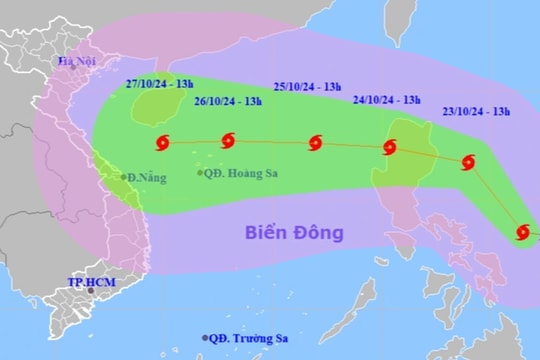 Bão Trà Mi di chuyển nhanh, tiếp tục tăng cấp