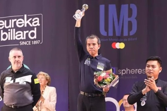 Chien takes world three-cushion billiards trophy