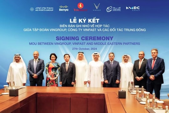 Vingroup, VinFast sign MoU with top firms in Middle East