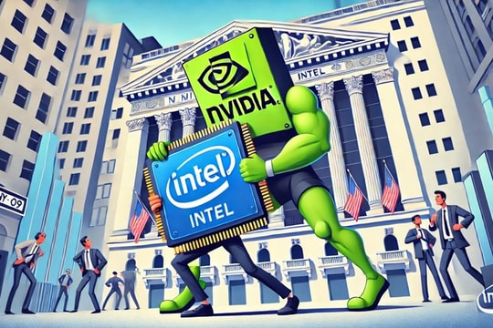 Nvidia chính thức thay thế Intel trong chỉ số Dow Jones