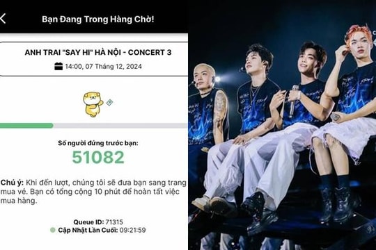 Concert Anh trai say hi: Đợt đầu mở bán tại Hà Nội 'cháy vé' sau 45 phút