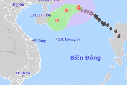 Bão Toraji tan ngay trên Biển Đông