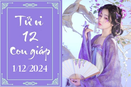 Tử vi 12 con giáp hôm nay ngày 1/12/2024: Sửu thuận lợi, Thân may mắn