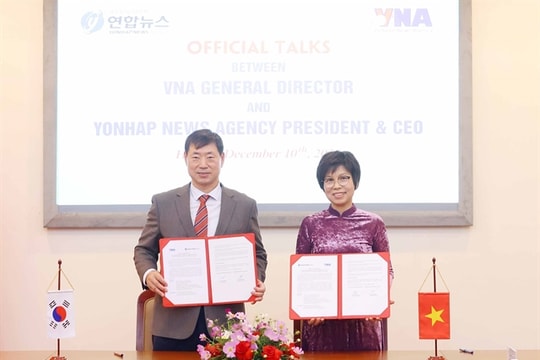 Vietnamese, Korean news agencies step up cooperation in information exchange