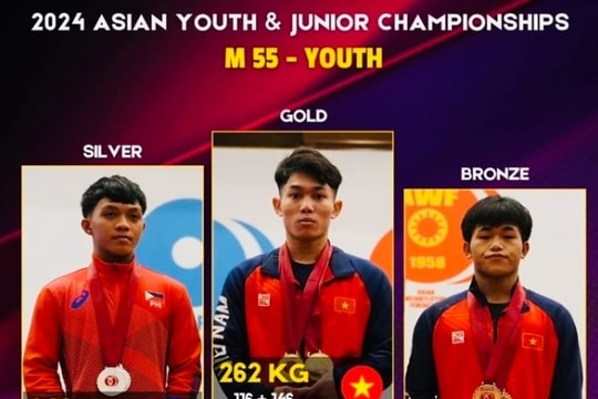 Vietnamese athlete breaks world records at Asian weightlifting champs