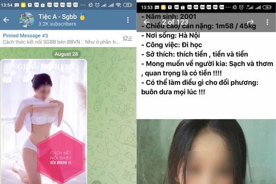 Tràn lan hoạt động 'Sugar Daddy' 'núp bóng' hội nhóm trên Telegram