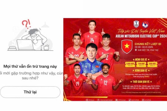 Sập web mua vé xem tuyển Việt Nam đá chung kết ASEAN Cup