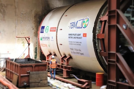 Hà Nội metro project sees 647m of tunnels completed thus far