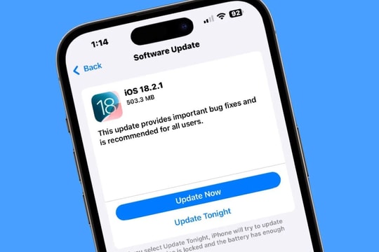 Những dòng iPhone này phải lên iOS 18.2.1 ngay lập tức