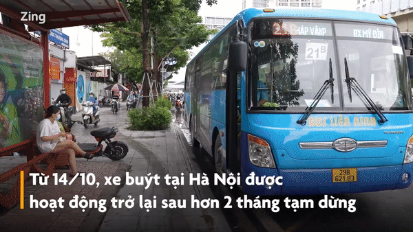 Người Hà Nội chia sẻ khi xe buýt hoạt động trở lại