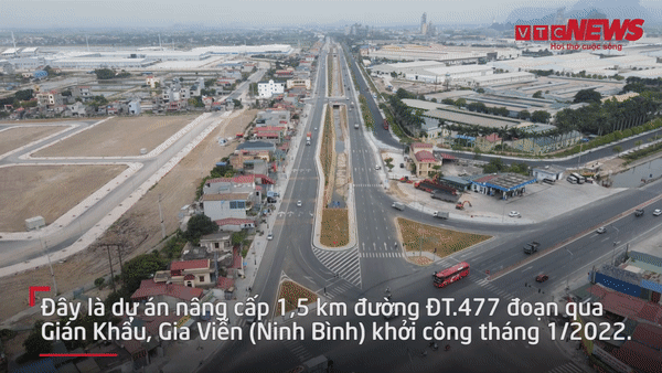 Video: Cận cảnh đoạn đường 1,5 km tiêu tốn 165 tỷ đồng ở Ninh Bình